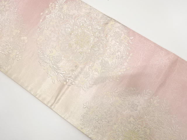 JAPANESE KIMONO / ANTIQUE FUKURO OBI / SILK / WOVEN PHOENIX